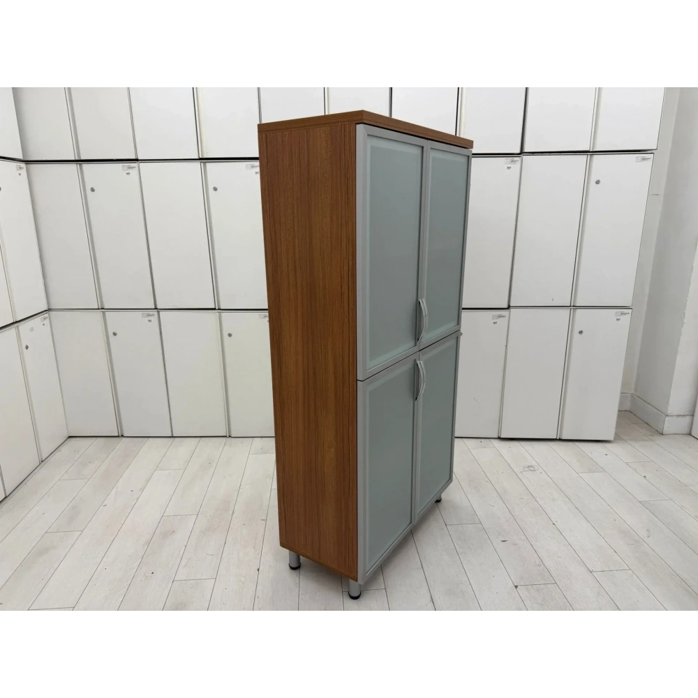 4 Kapaklı Buz Camlı Ofis Dolabı Klasör Dolabı - M4187