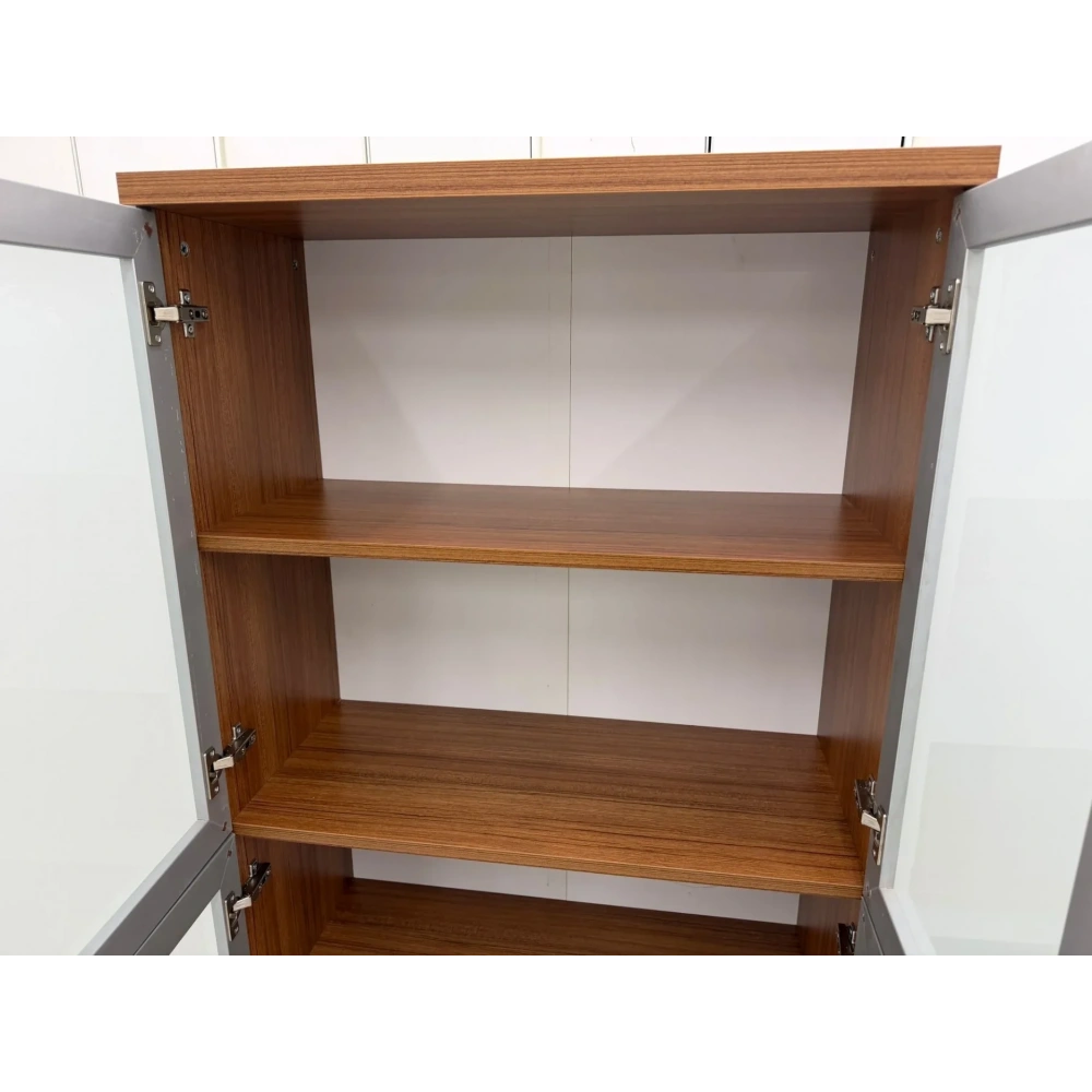 4 Kapaklı Buz Camlı Ofis Dolabı Klasör Dolabı - M4187