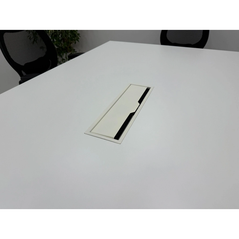 6 Kişilik Beyaz Dataportlu Toplantı Masası