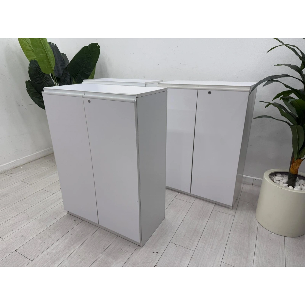 Bürotime 2 Kapaklı Beyaz Dosya Dolabı - Klasör Dolabı - Arşiv Dolabı 110x60x40