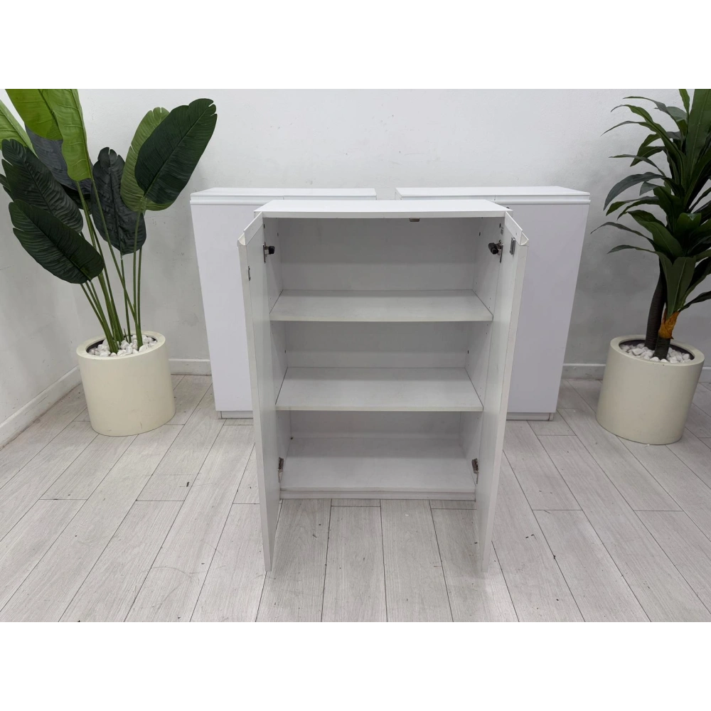 Bürotime 2 Kapaklı Beyaz Dosya Dolabı - Klasör Dolabı - Arşiv Dolabı 110x60x40