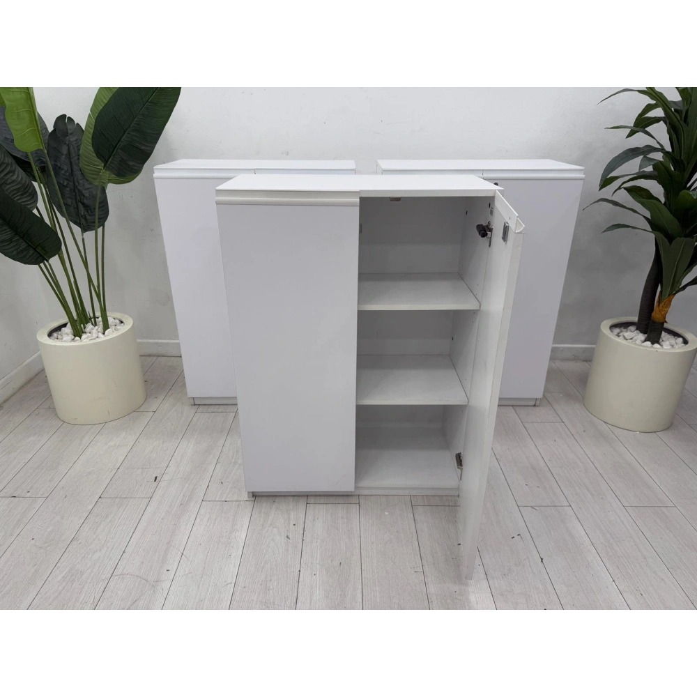 Bürotime 2 Kapaklı Beyaz Dosya Dolabı - Klasör Dolabı - Arşiv Dolabı 110x60x40