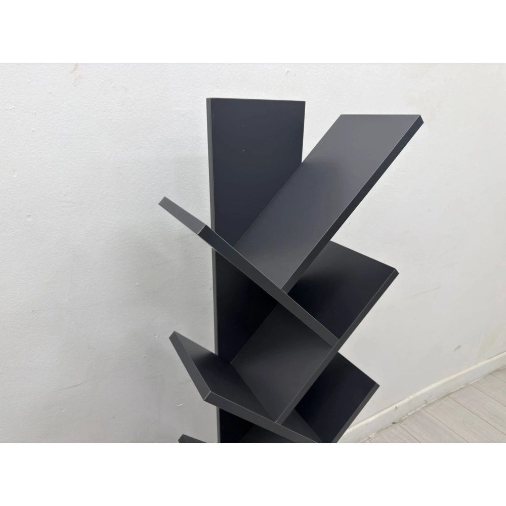 8 Raflı Zikzak Dekoratik Kitaplık