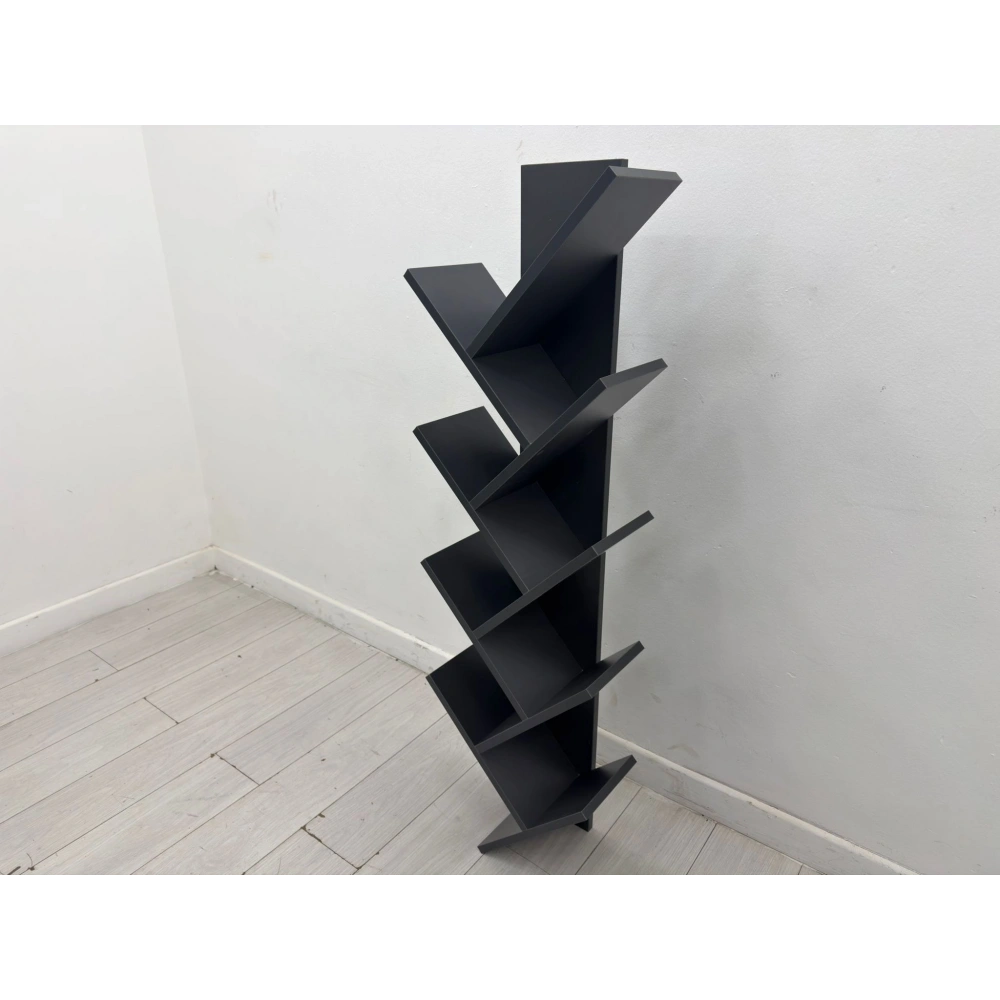 8 Raflı Zikzak Dekoratik Kitaplık