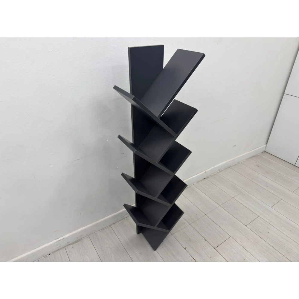 8 Raflı Zikzak Dekoratik Kitaplık