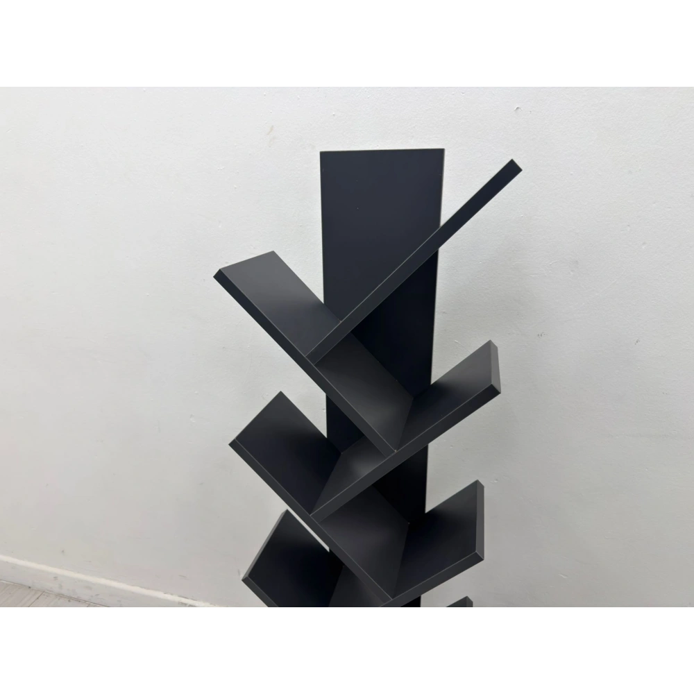 8 Raflı Zikzak Dekoratik Kitaplık