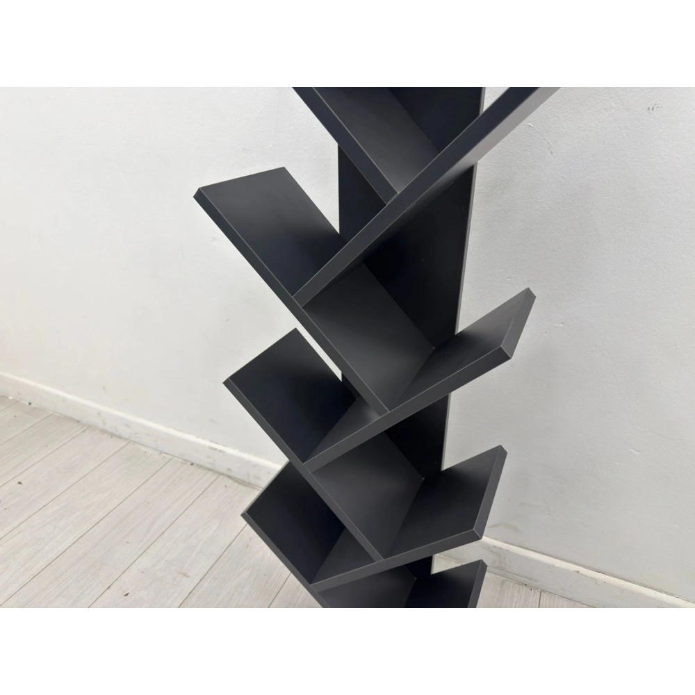 8 Raflı Zikzak Dekoratik Kitaplık