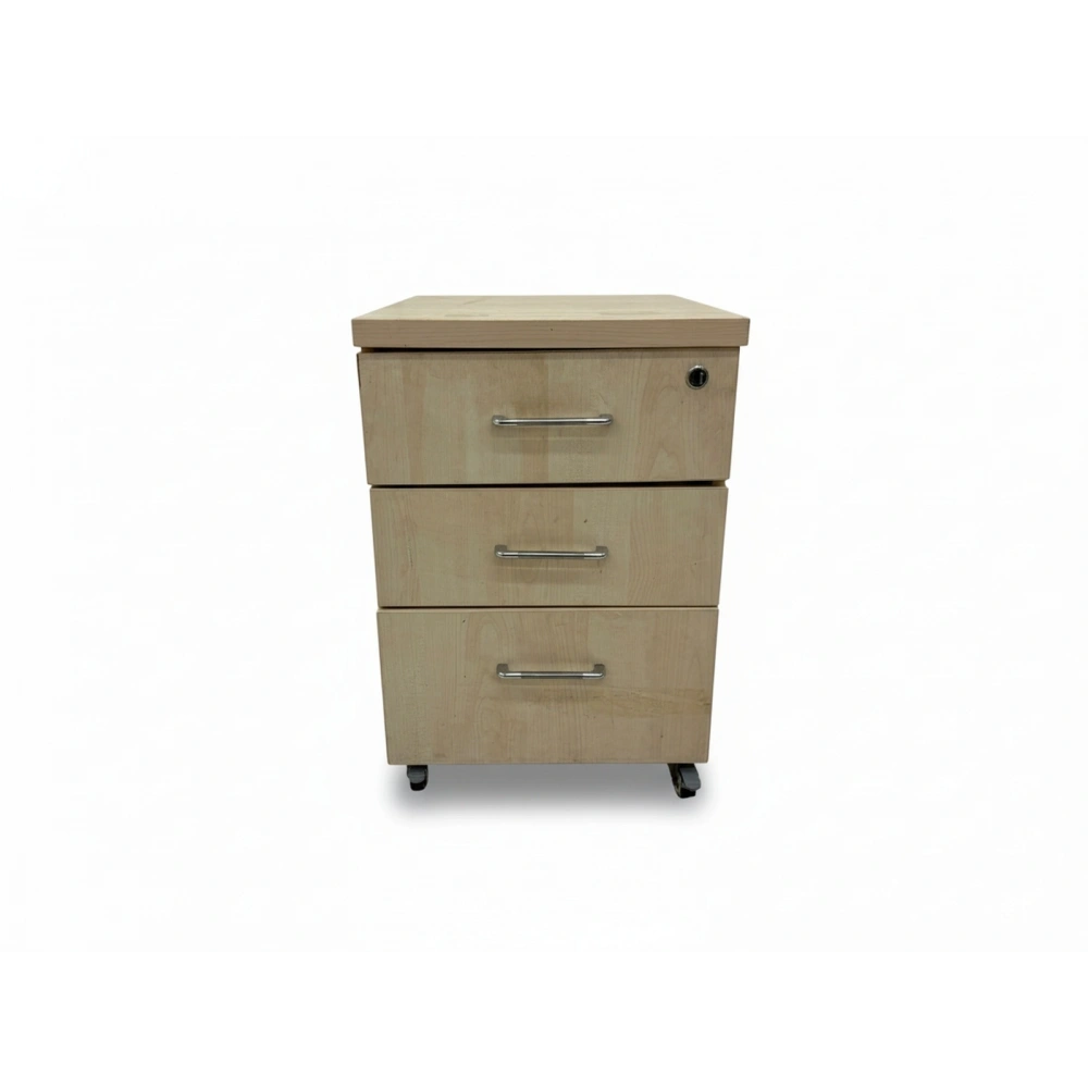 Ahşap 3 Çekmeceli Keson Akçaağaç Keson