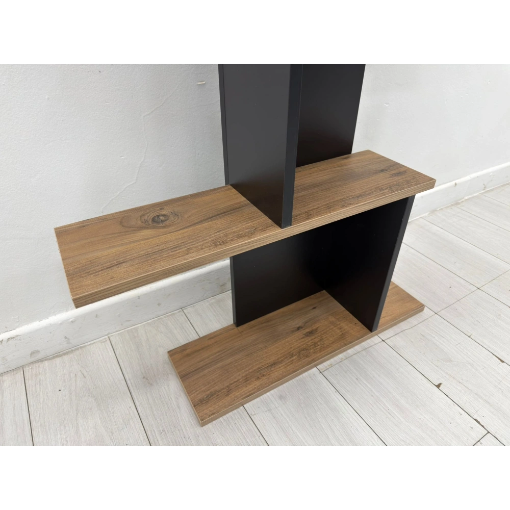 Ahşap Çoklu Raf Köşe Duvar Rafı