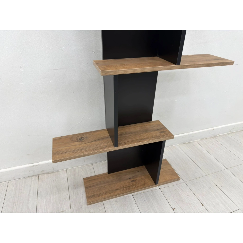 Ahşap Çoklu Raf Köşe Duvar Rafı