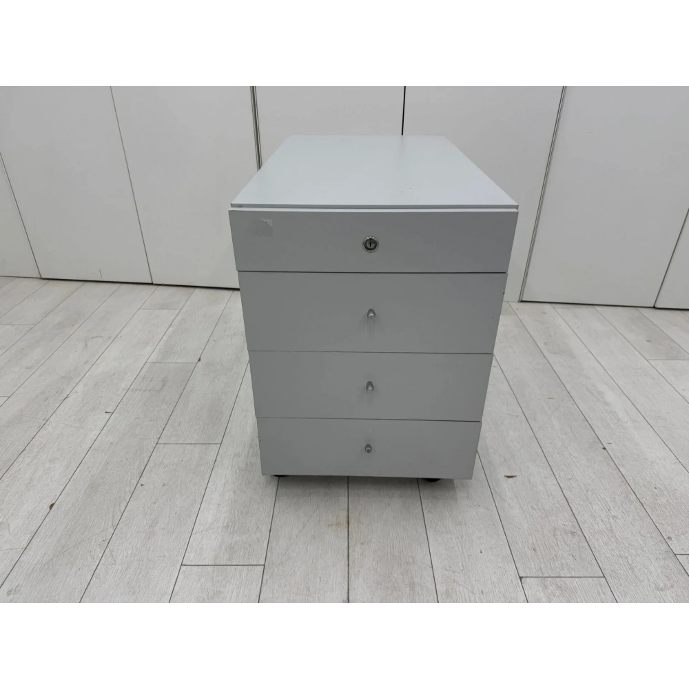 Ahşap Gri 4 Çekmeceli Uzun Keson - M3374