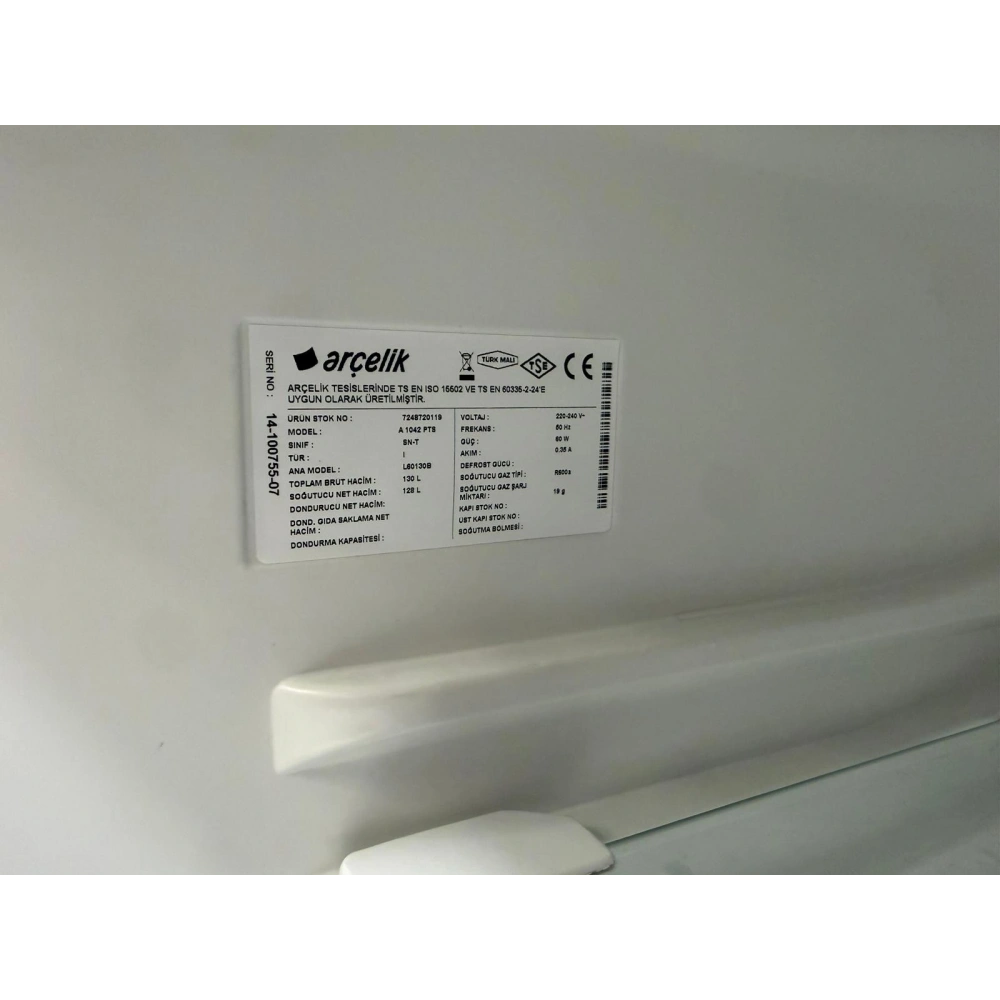 Arçelik A 1042 Pts Ankastre Buz Dolabı 130 L