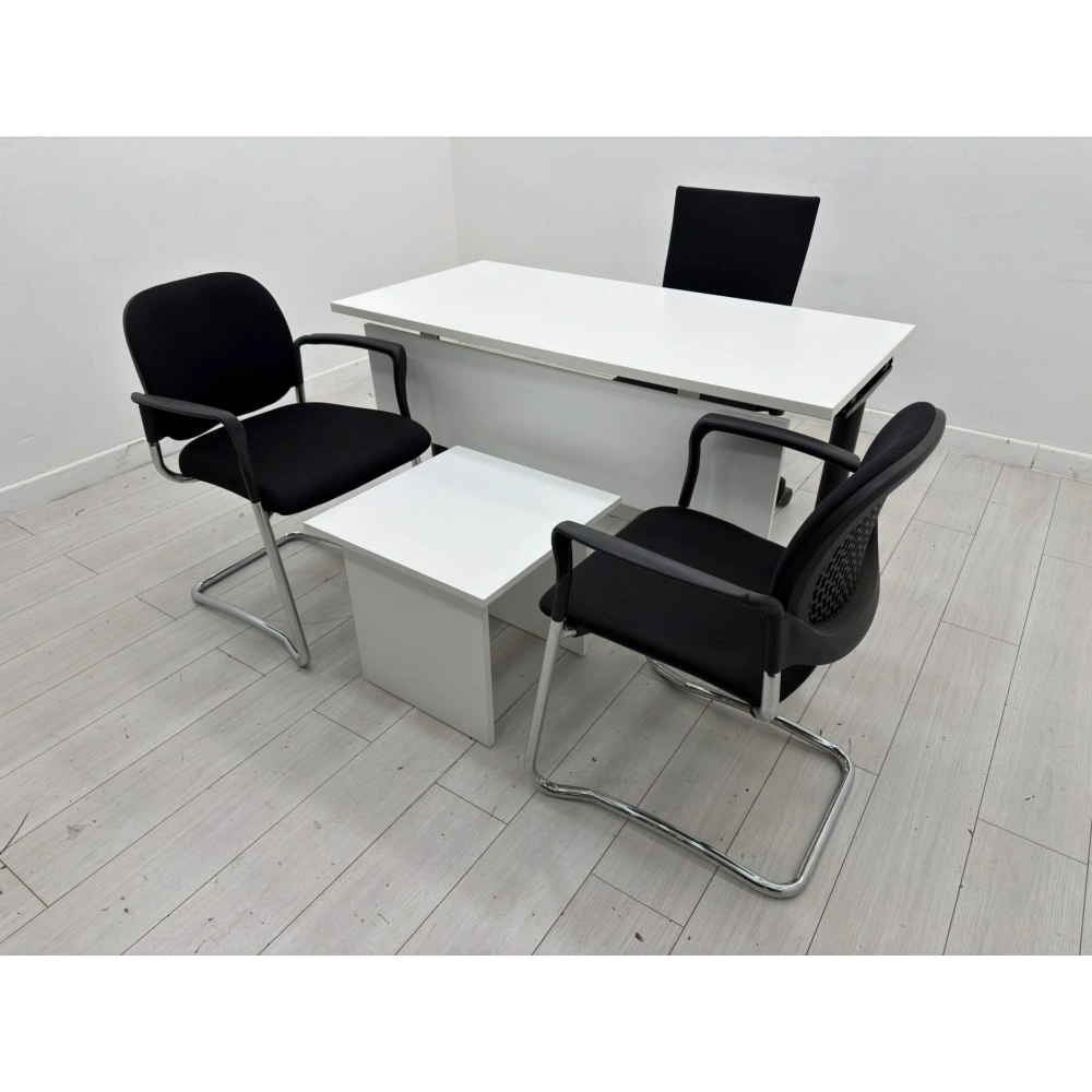 Beyaz Ofis Çalışma Masası Büro Çalışma Masası
