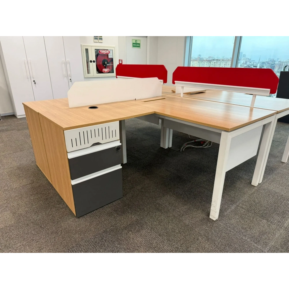 Bürotime 4lü Çoklu Çalışma Masası Workstation - M3215