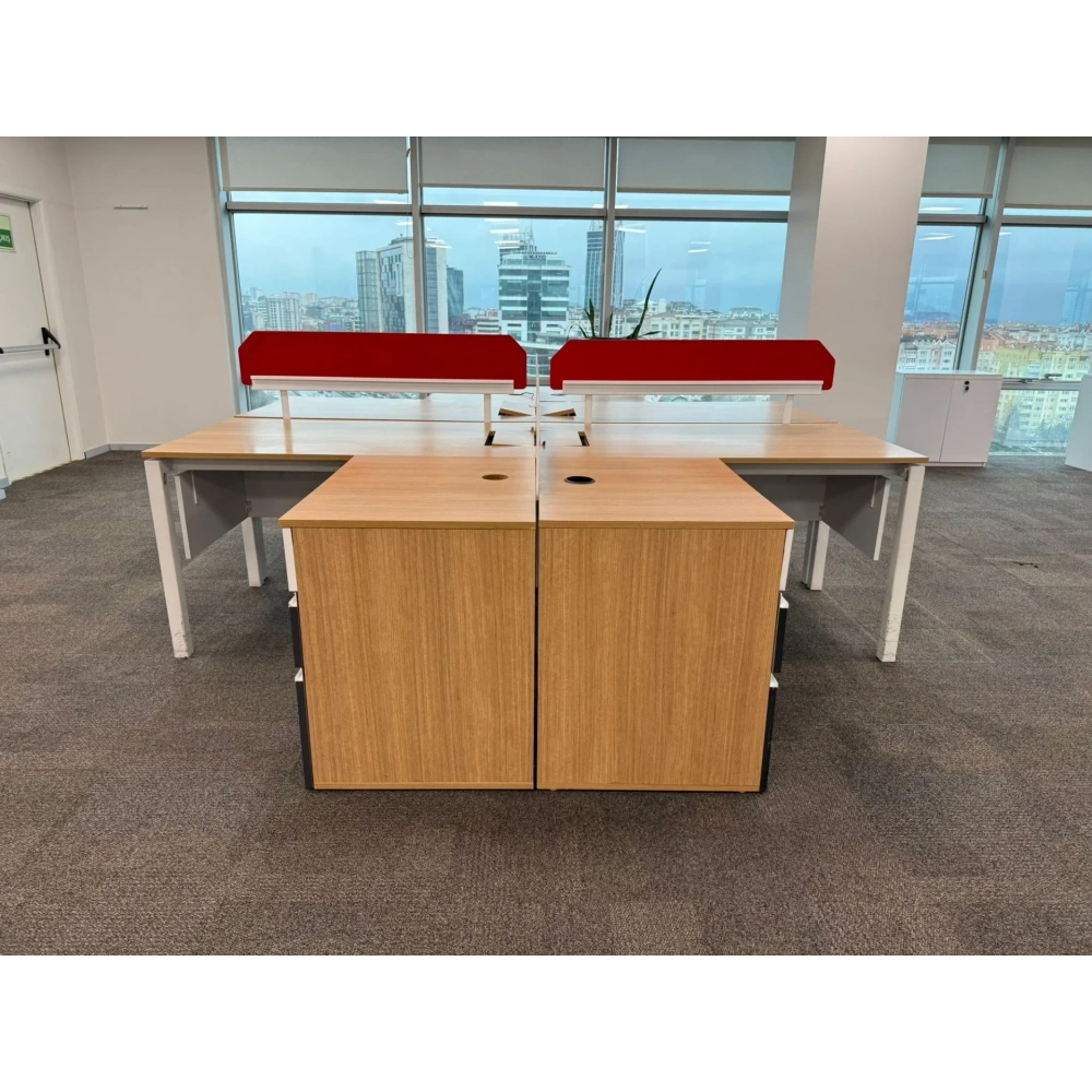 Bürotime 4lü Çoklu Çalışma Masası Workstation - M3215