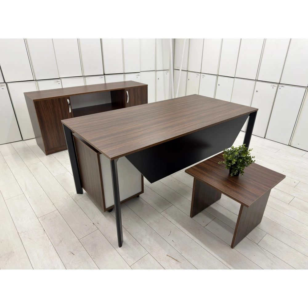 Ceviz Ofis Çalışma Masası Takımı