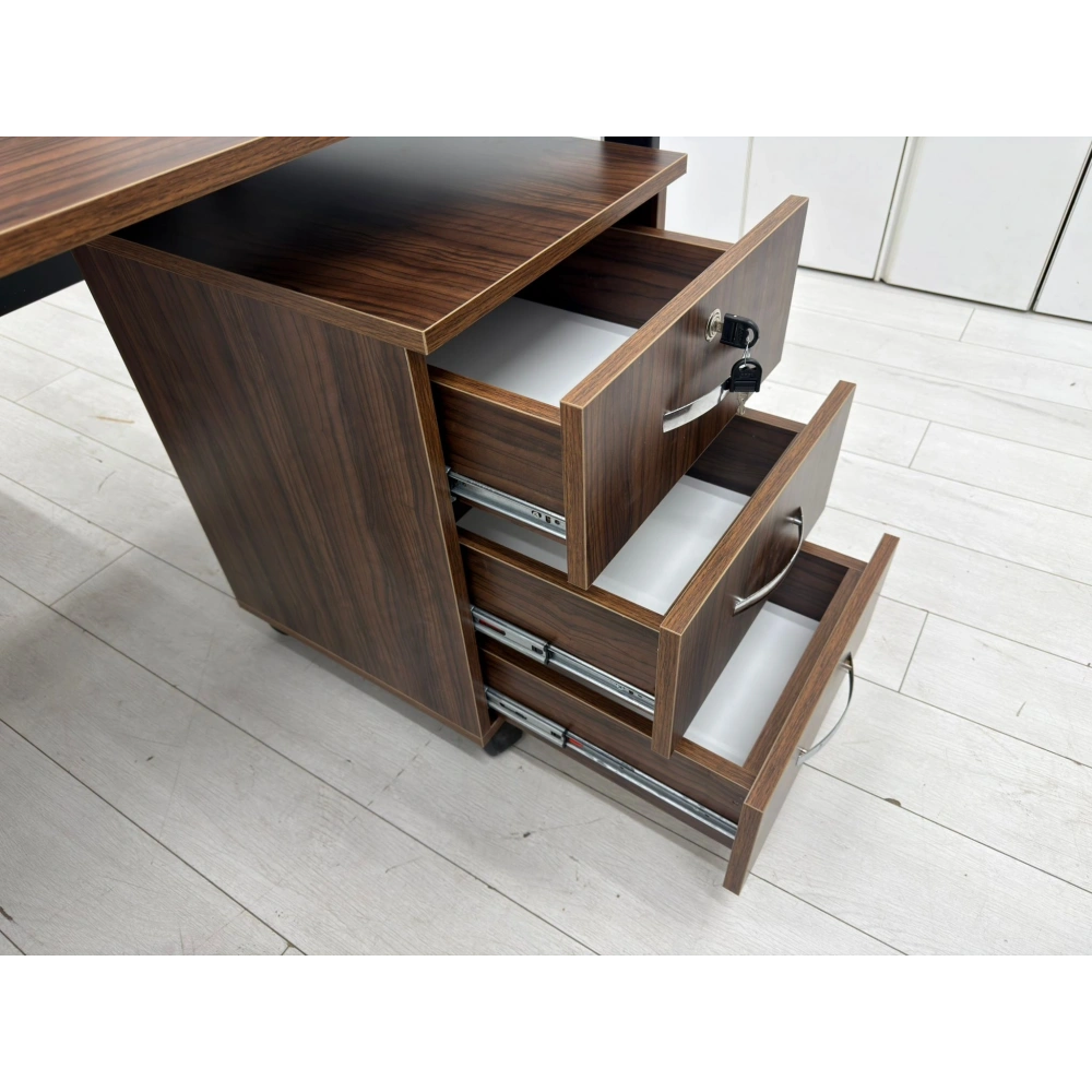 Ceviz Ofis Çalışma Masası Takımı