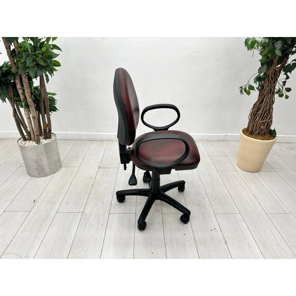 Çift Mekanizmalı Deri Çalışma Koltuğu