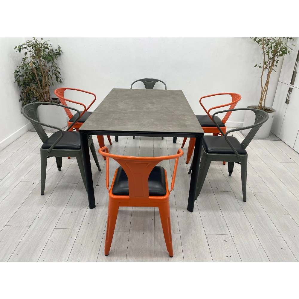 Demir Ayaklı Cam Vemermer Toplantı Masası