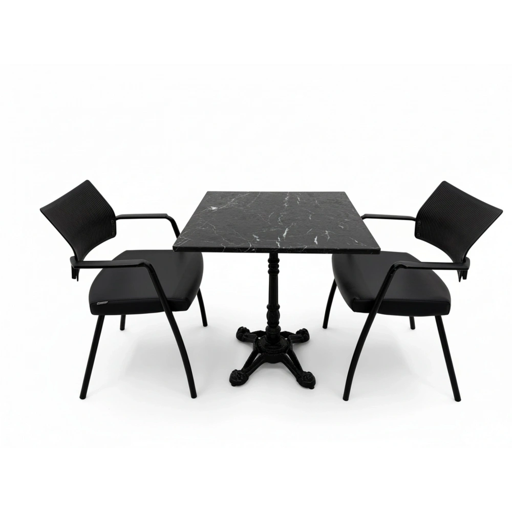 Demir Ayaklı Gerçek Mermer Orta Sehpa