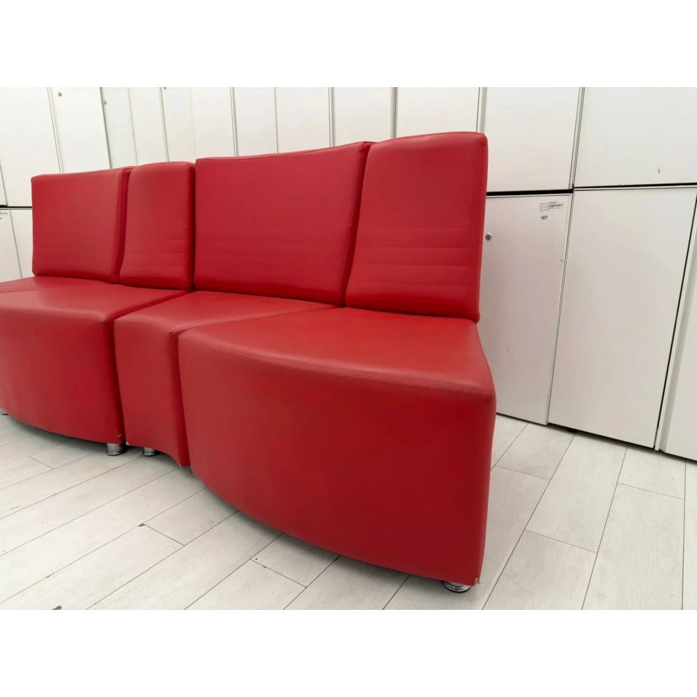 Deri Modüler Misafir Bekleme Koltuğu Lobi Koltuğu - M4236