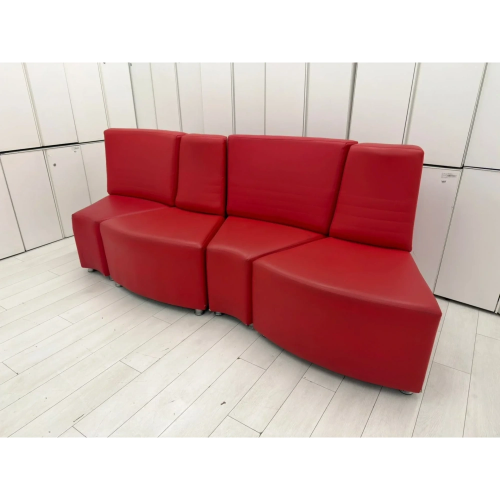 Deri Modüler Misafir Bekleme Koltuğu Lobi Koltuğu - M4236