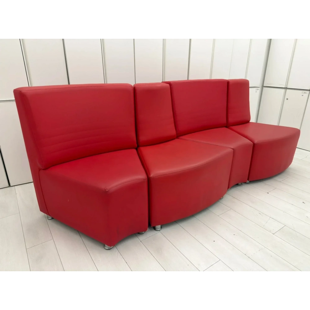 Deri Modüler Misafir Bekleme Koltuğu Lobi Koltuğu - M4236