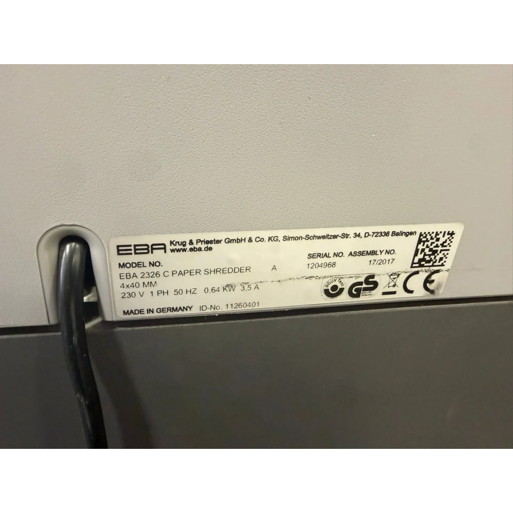 Eba 2326 C Professionel Kağıt Öğütücü Makinesi - M4556