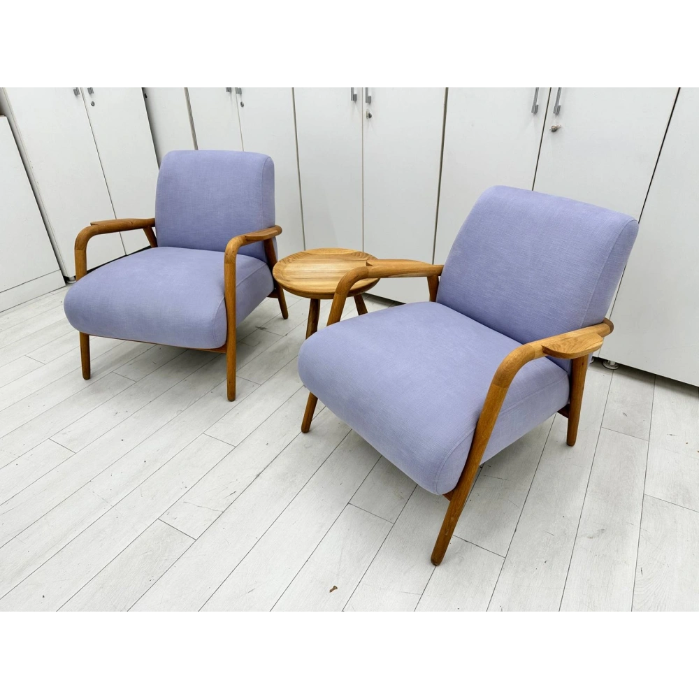 Hamm Design Masif Lila Berjer Bekleme Koltuğu