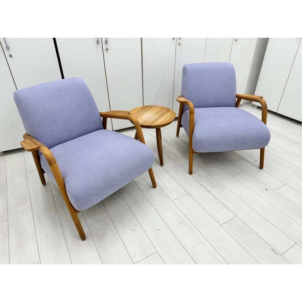 Hamm Design Masif Lila Berjer Bekleme Koltuğu