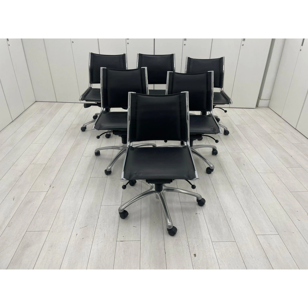 İthal Gerçek Deri Kolçaksız Çalışma Koltuğu