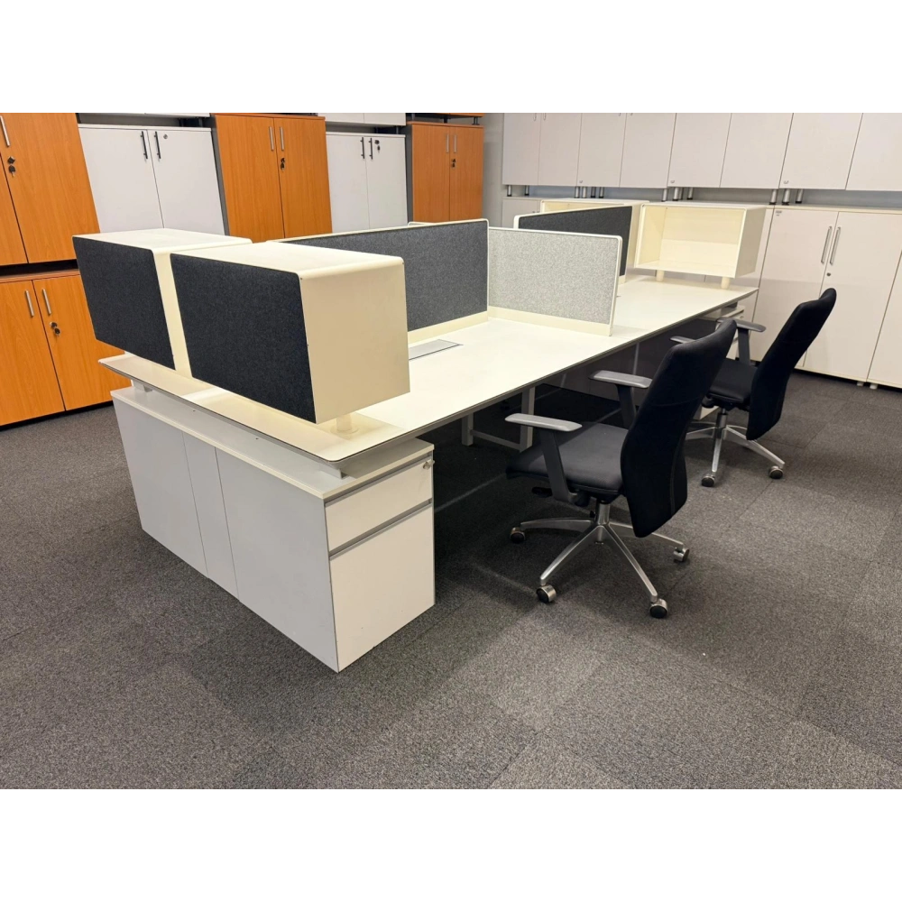 Koleksiyon 4 Lü Çoklu Çalışma Masası Workstation