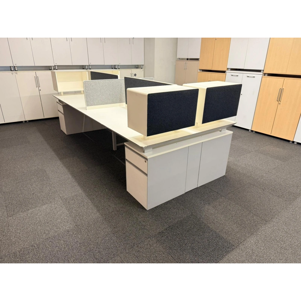Koleksiyon 4 Lü Çoklu Çalışma Masası Workstation
