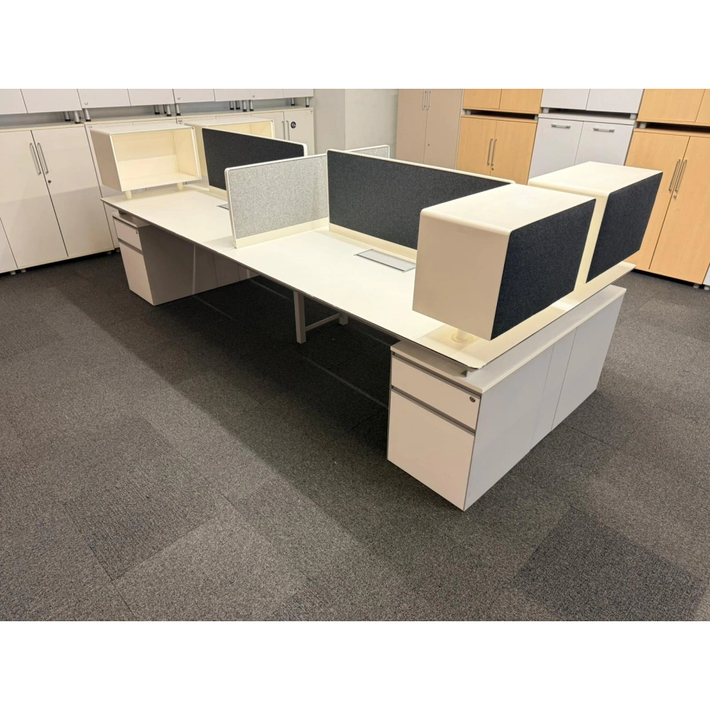 Koleksiyon 4 Lü Çoklu Çalışma Masası Workstation