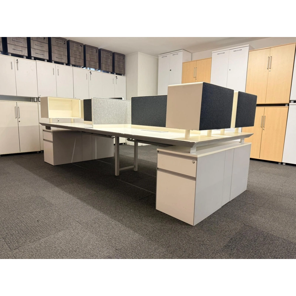 Koleksiyon 4 Lü Çoklu Çalışma Masası Workstation