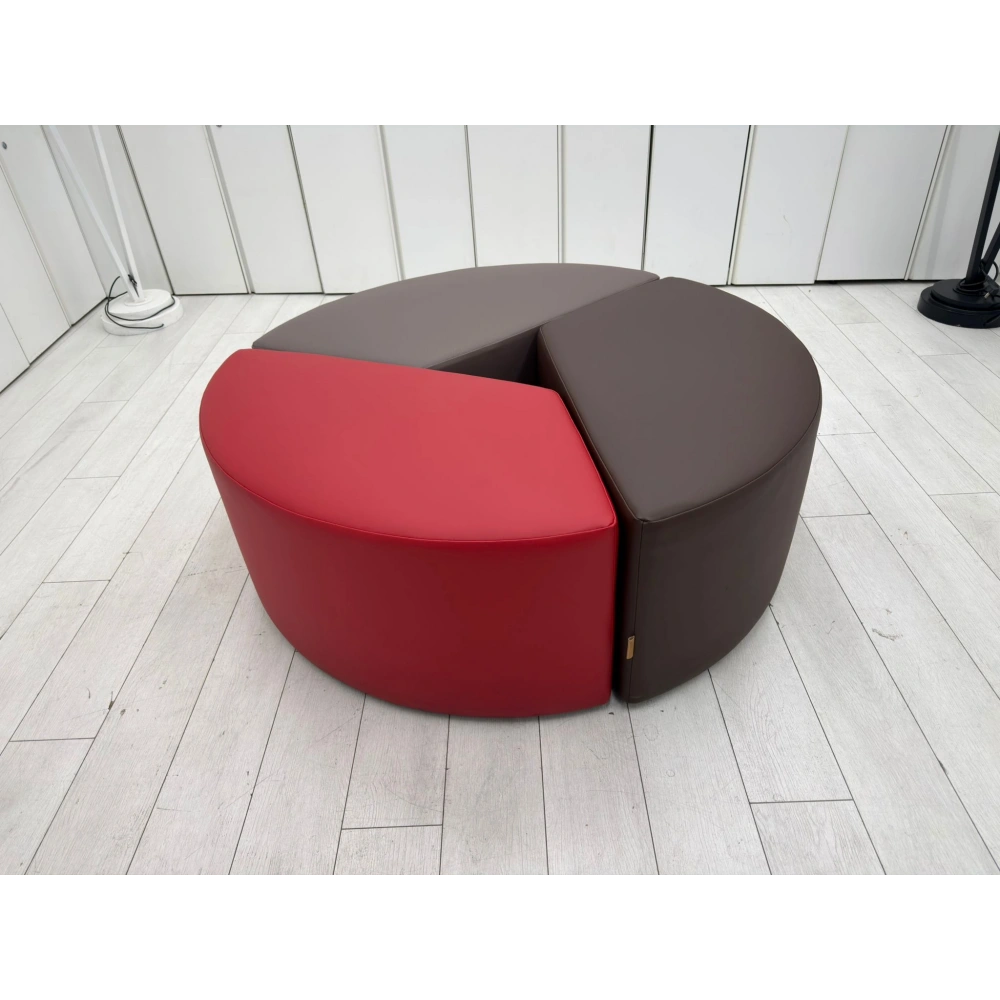 Koleksiyon Marka Deri Dilim Puf Yuvarlak Bekleme