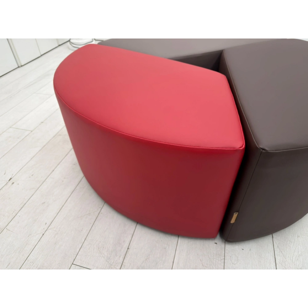 Koleksiyon Marka Deri Dilim Puf Yuvarlak Bekleme