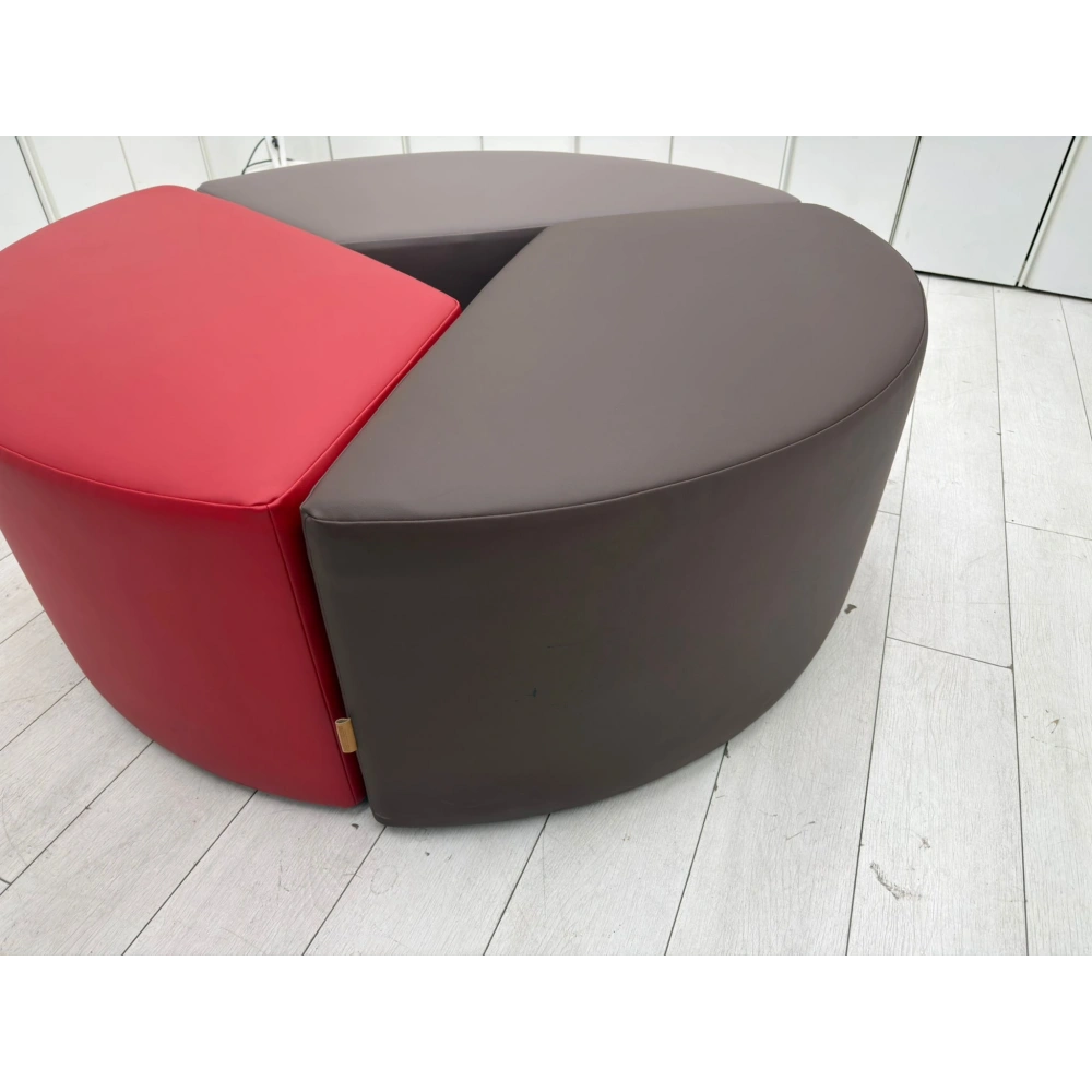 Koleksiyon Marka Deri Dilim Puf Yuvarlak Bekleme