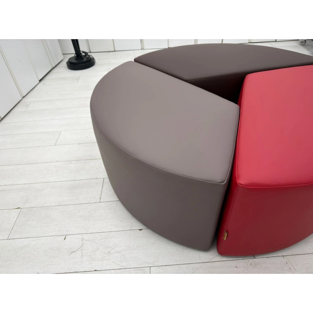 Koleksiyon Marka Deri Dilim Puf Yuvarlak Bekleme