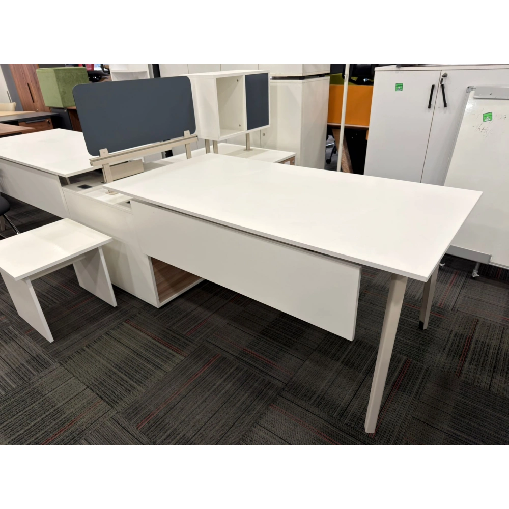 Nurus 2 Kişilik Etajerli Çoklu Çalışma Masası