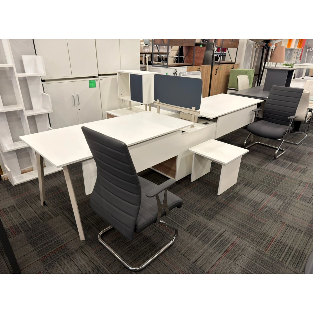 Nurus 2 Kişilik Etajerli Çoklu Çalışma Masası