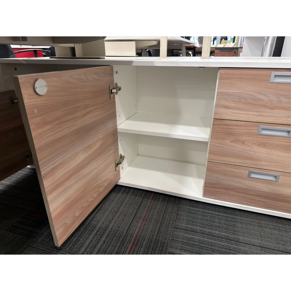 Nurus 2 Kişilik Etajerli Çoklu Çalışma Masası