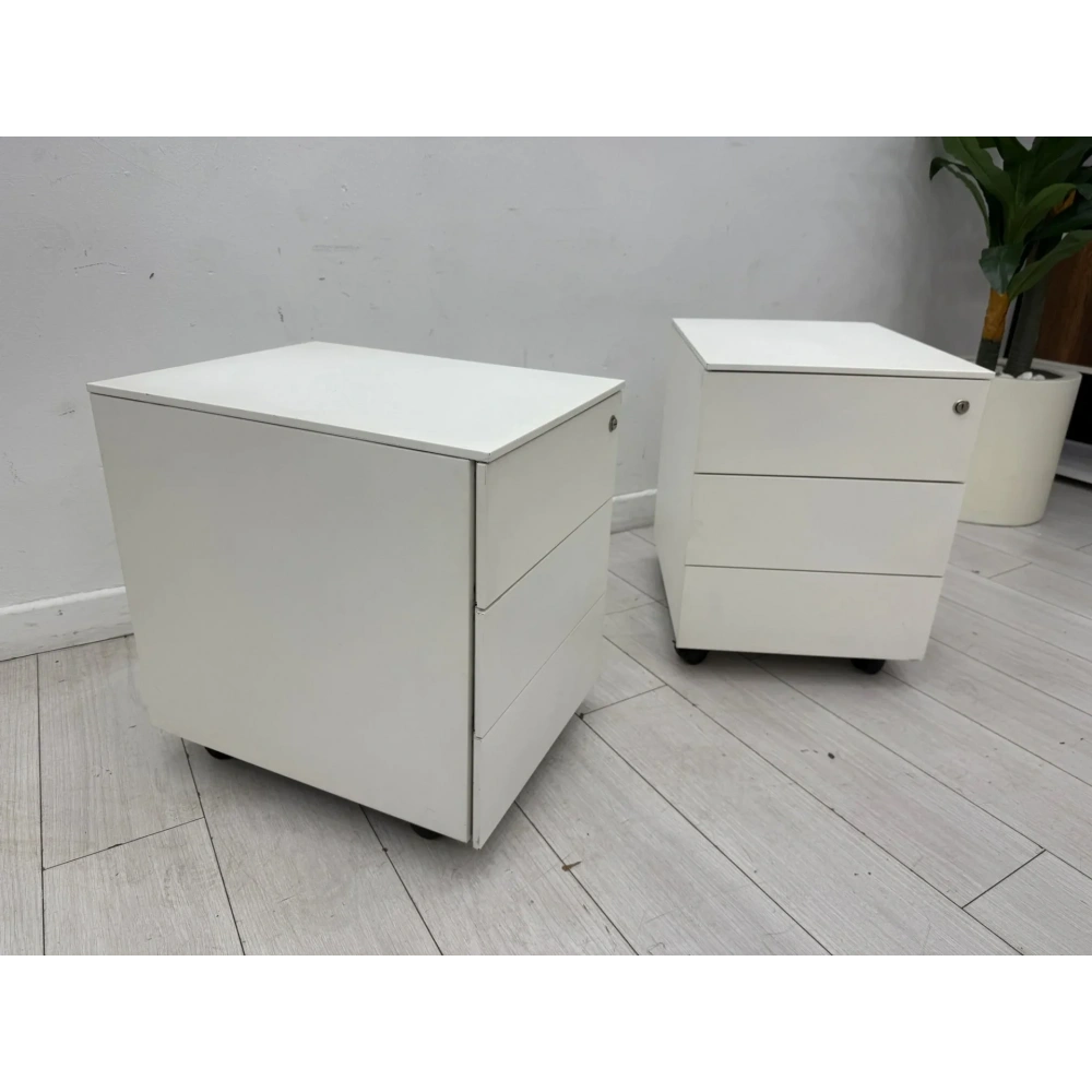 NURUS 3 ÇEKMECELİ METAL BEYAZ KESON - M3010