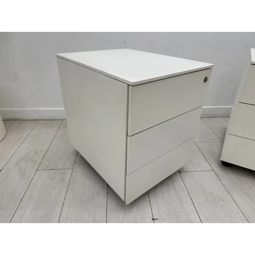 NURUS 3 ÇEKMECELİ METAL BEYAZ KESON - M3010