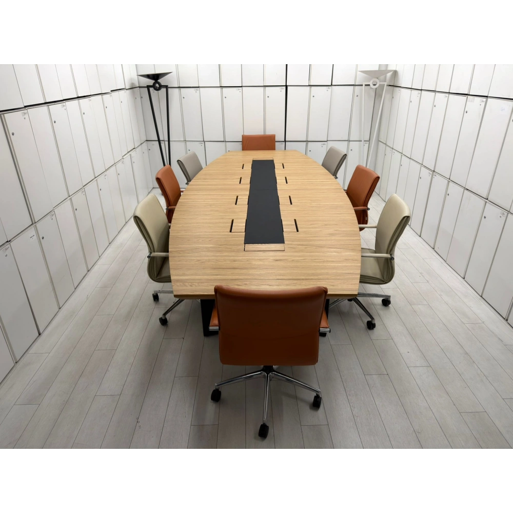 Nurus Dataportlu 10 Kişilik Meşe Toplantı Masası