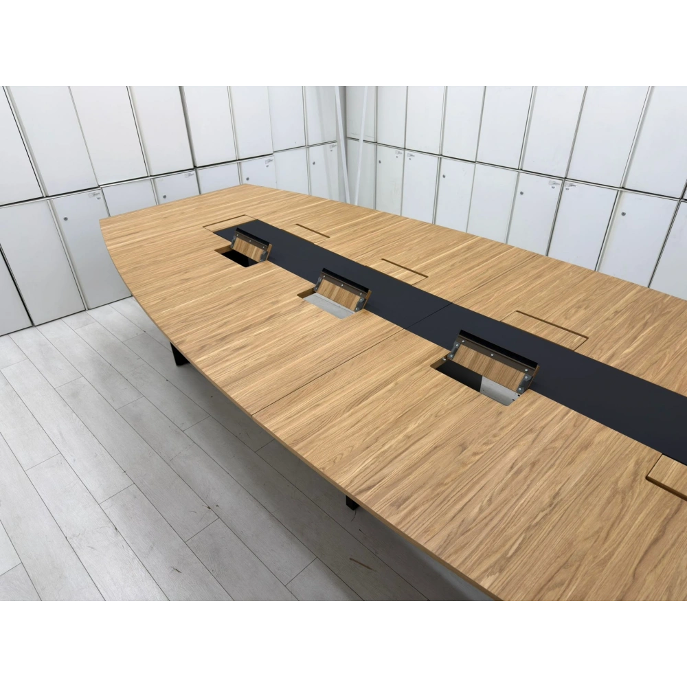 Nurus Dataportlu 10 Kişilik Meşe Toplantı Masası