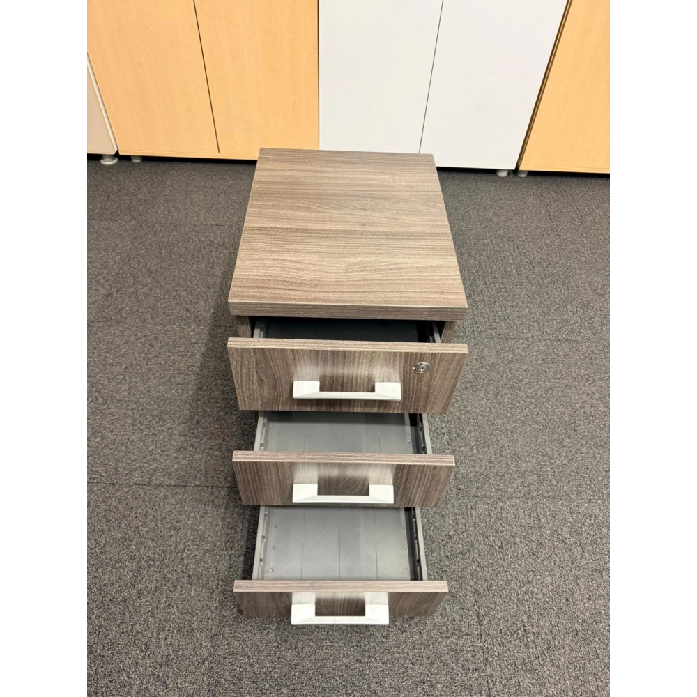 Sabit Ayaklı 3 Çekmeceli Ahşap Keson