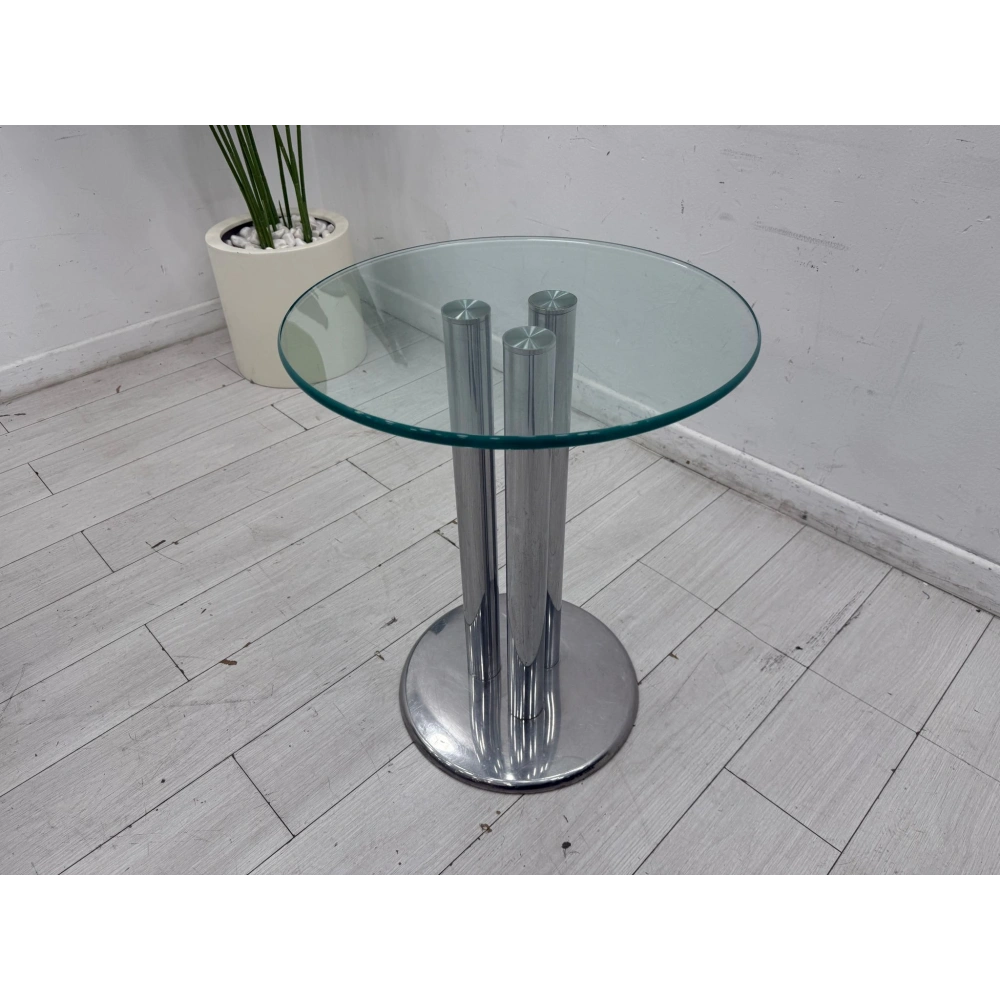 Yuvarlak Cam Sehpa Ferforje Sehpa