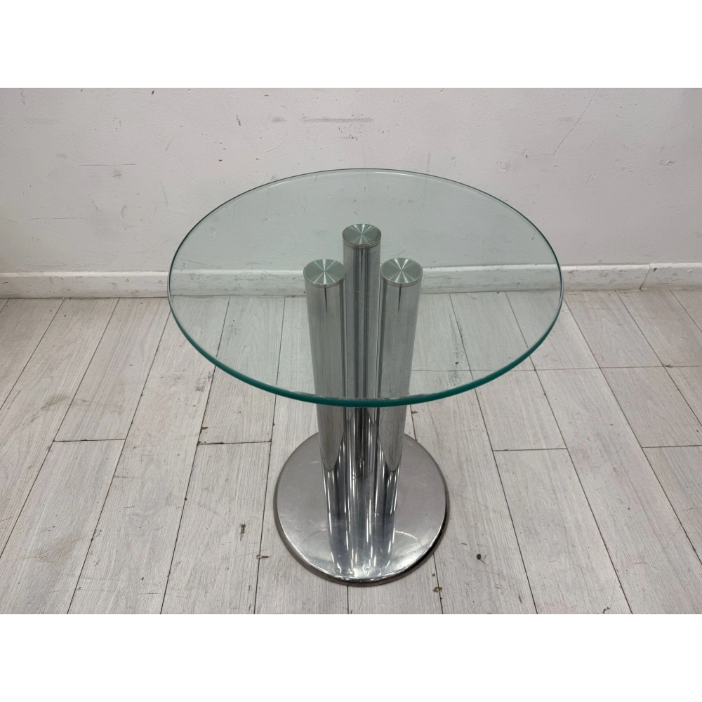 Yuvarlak Cam Sehpa Ferforje Sehpa