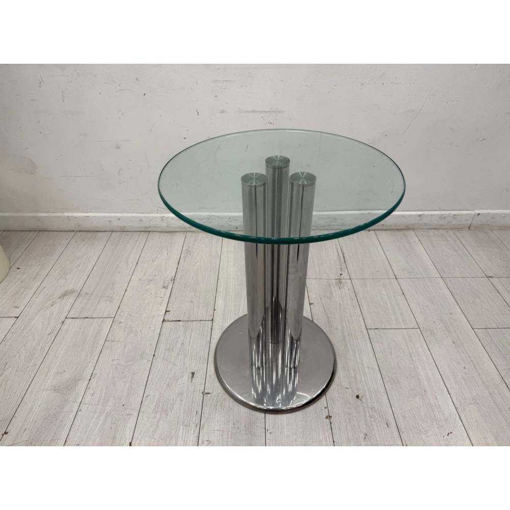 Yuvarlak Cam Sehpa Ferforje Sehpa